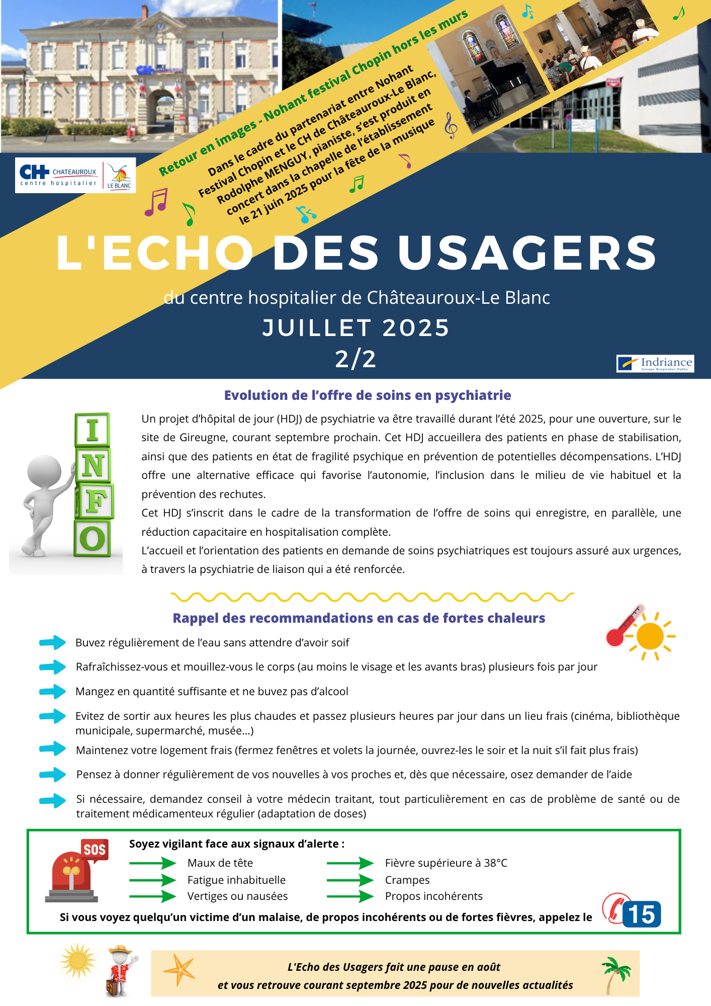 évolution de l'offre en psychiatrie - Gireugne - site châteauroux & recommandations fortes chaleurs